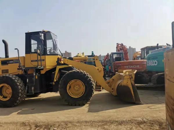 WA 320-3 Komastu Used Wheel Loaders Used Payloader Comfortable Driving