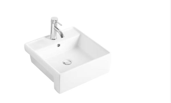 Square Ceramic Artificial Wash Basin Ceramic Countertop Wash Basin