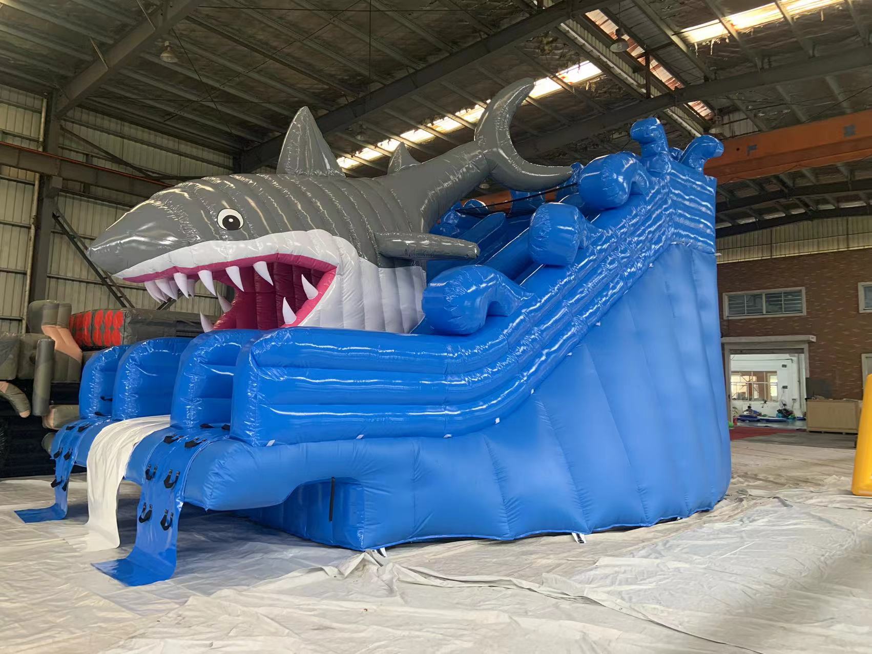 Hot Sale Huge Inflatable Shark Slide for Kids and Adults Inflatable Water Slide