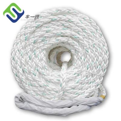 40mm - 200mm PP Danline Rope / 8 Strand Polypropylene Rope Customized Length