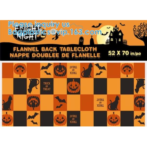 Vinyl Christmas Happy Halloween Banquet Event & Party Supplies Decoration Ployester Tablecloths Table Cover picnics