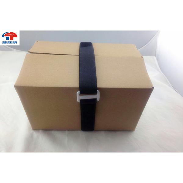 Adjustable Bandage Black Nylon Hook And Loop Cinch Straps With Buckle