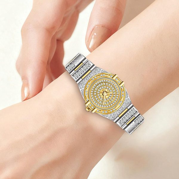Luxury Women's Quartz Watch with Rose Gold Bracelet - 3ATM Water Resistance | Wholesale Manufacturer in Shenzhen, China
