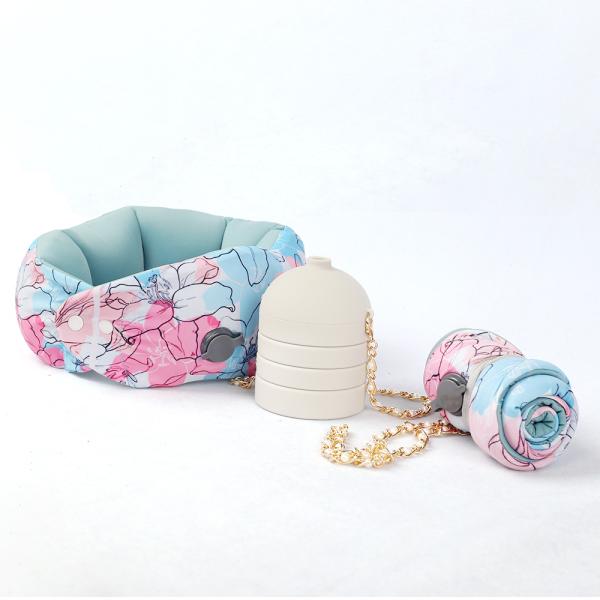Compact U Shape Inflatable Memory Foam Travel Pillow and Storage Box for Office Airplane