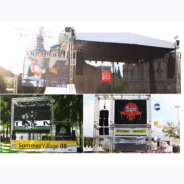 Full Color Outdoor Rental LED Display P8 With White Aluminium Cabinet