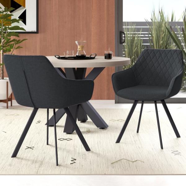 Upholstered 840mm Metal Frame 8.6kgs Modern Leather Lounge Chair