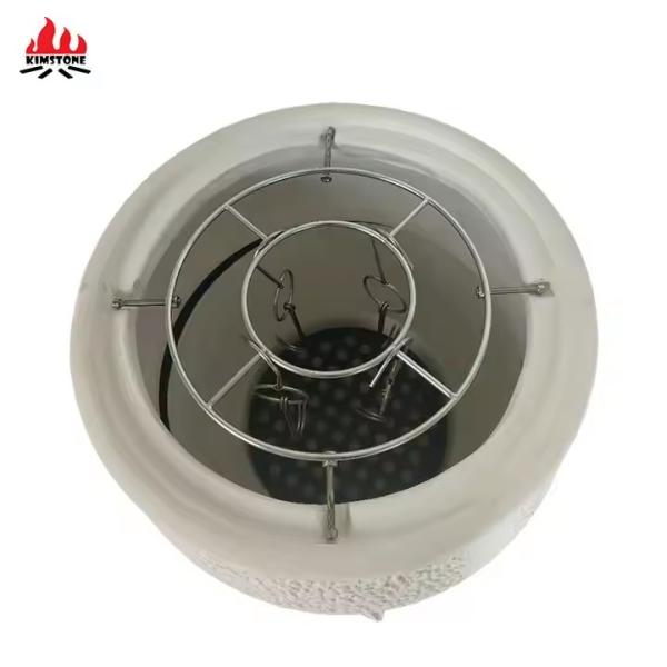 KIMSTONE 21 Inch Tandoor Smoker Smokeless Charcoal-fired Stylish and Modern Kamado Smoker Easy Temperature Reading