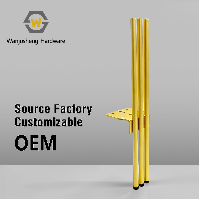 New Minimalist Sofa Hardware Accessories Triple Straight Tube Light Luxury Metal Support Legs for Coffee Tables & Cabinets