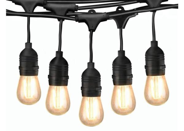 48FT Outdoor Light String Set E26 E27 S14 Edison Bulb Low Voltage IP65