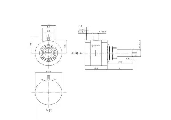 BONENS Ip67 Rating 10k Ohm 5 Turn Linear Accuracy 0.25% 2w Waterproof 3590S-2-103L Potentiometer 2w Power Rating