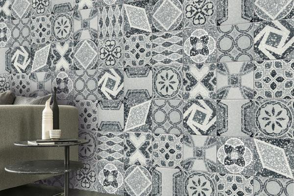 Grain et bleu Durable 250x250mm mur intérieur Carreaux céramiques rustiques pour balcon et carreaux de sol pour chambre à coucher