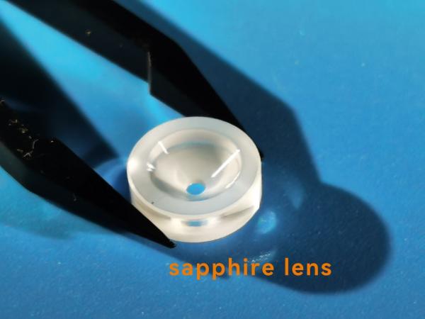 Fan Shaped Polished / Unpolished Sapphire Lens Glasses Al2O3 Single Crystal