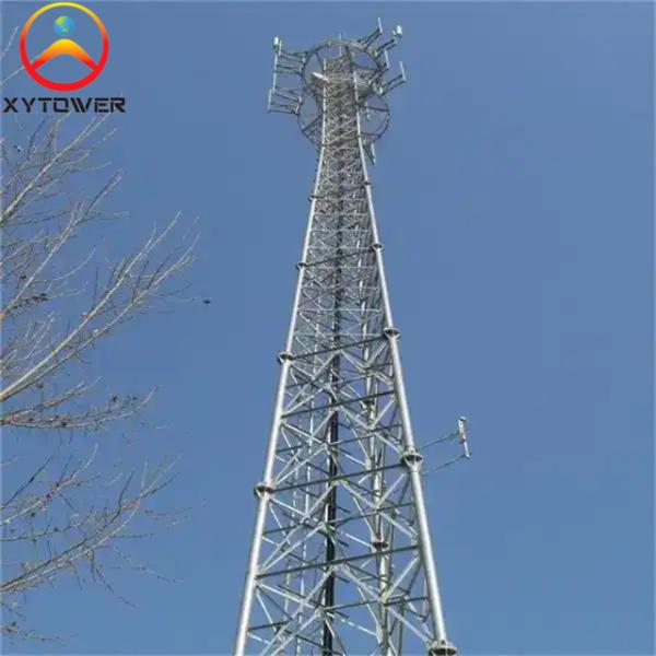 Customized Design 3 Legged Steel Lattice 5G Wifi Telecommunication Tubular Antenna Tower