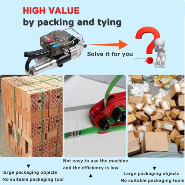 Banding Welding Pneumatic Plastic Strapping Tool Box Packing Handheld Automatic Strapping Machine