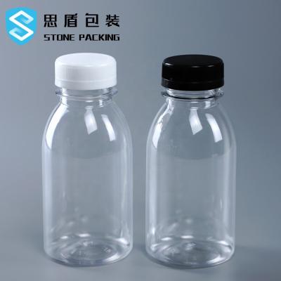 Garrafas plásticas 250ml 28g do ANIMAL DE ESTIMAÇÃO plástico claro dos produtos 34mm do agregado familiar