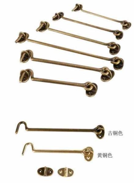 旧式の木製の窓固定フックと青銅の窓ハスプブックル 防風支柱 ロッドのための中国のドアウィンドウアクセサリー