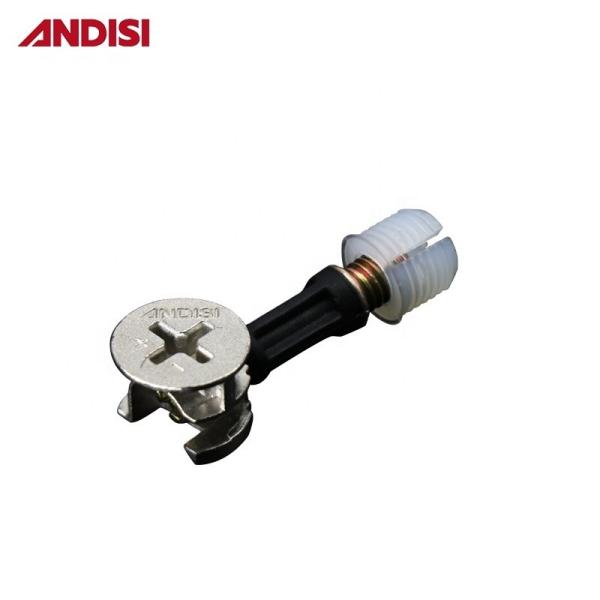 ANDISI Furniture Zinc Alloy Cam Lock with Zinc Plated Finish and 3 in 1 Mini Fix Screw