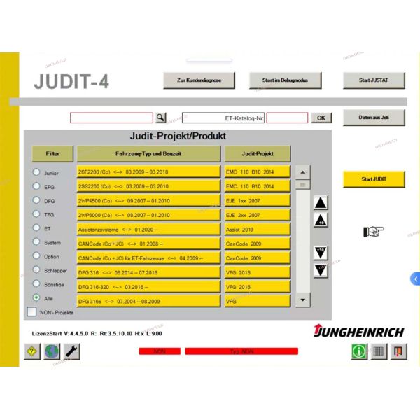 V110 laptop with Jungheinrich Judit Diagnostic Scanner V4.37 Software with Online Update and 1 Year Warranty for Forklift Diagnostics