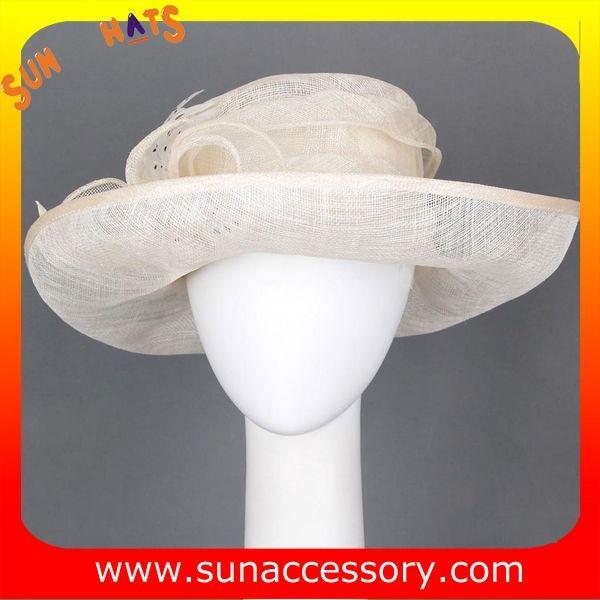 Elegant fancy Church sinamay hats for ladies ,Sinamay wide brimhats