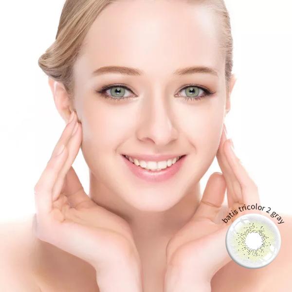 ISO13485 14.2mm Non Prescription Mint Gray Contact Lens For Costume Cosplay