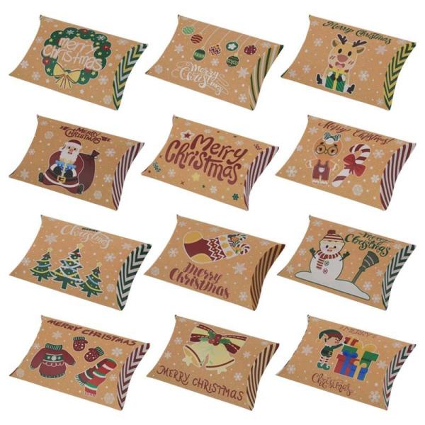 Custom Printed Kraft Paper Pillow Box with Clear Window – Eco-Friendly Packaging for Gifts & Retail