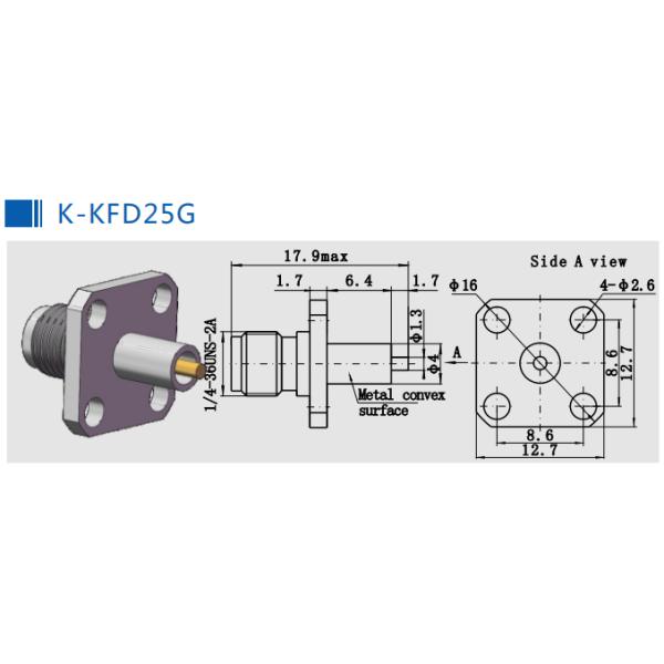 2.92mm Female Jack Millimeter Wave RF Bulkhead Connector