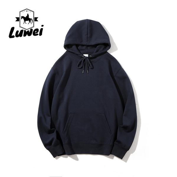 Embroidered Blank Felpa 80% Cotton 280g Sweatshirts Fitted Heavy Men Pullover Jumper Hoodies Cotton