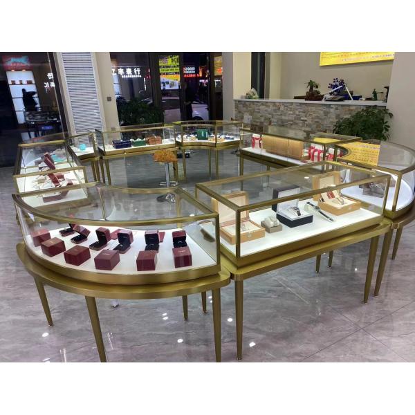 Versatile Luxury Jewelry Counter Showcase Countertop Display Case Anti Rust