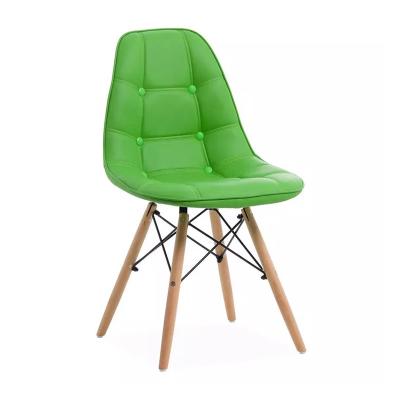 Polyurethane Leather Eiffel Chair Upholstered Eiffel Chair Steel Frame Beech Leg