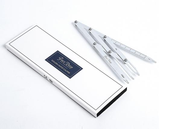 Face Deep Stainless Steel Golden Mean Calipers with 4 Prong for High Defined Brows