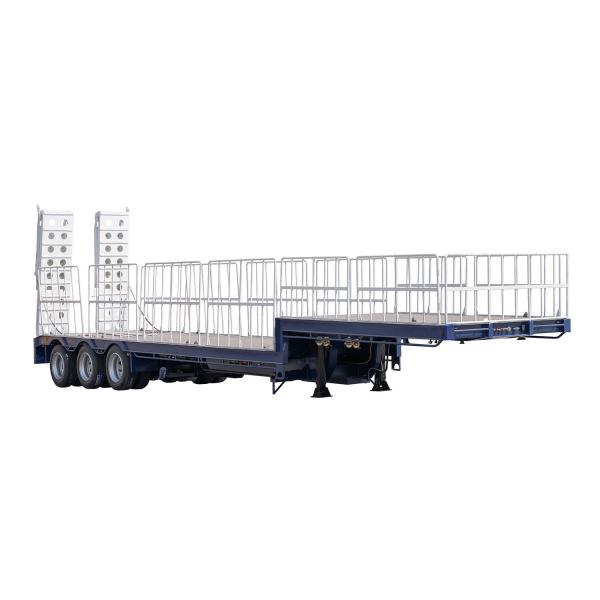 60-120 Tons Heavy Duty Self-dumping Low Semi Trailer with 3 Axles and Gooseneck Design