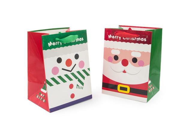 Sacos impressos do presente do Feliz Natal da cor completa com certificação do CE do brilho