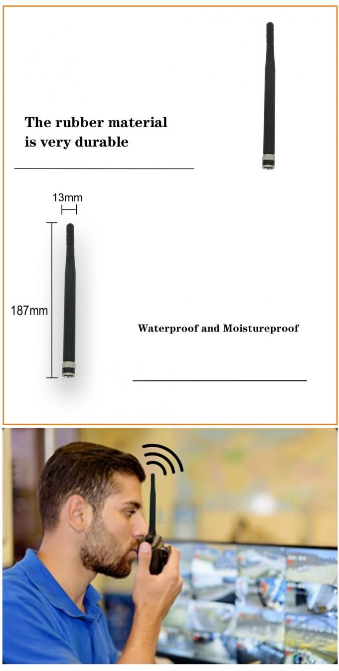 2.4GHz 5GHz 2 Way Radio Whip Antenna High Gain Antenna For Walkie Talkie HT-B023