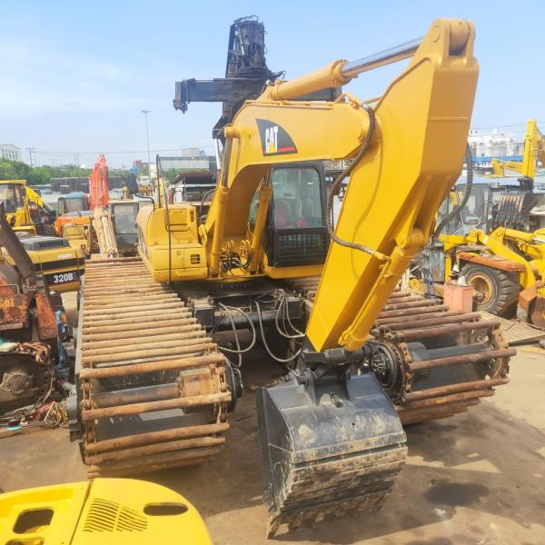                  Used 20 Ton Amphibious Excavator, Caterpillar 320c Pontoon Floating Excavator on Sale             