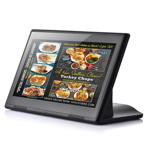 Desktop L Shape Android Digital Signage Kiosk Tablet With Touch Screen 14" 15.6"