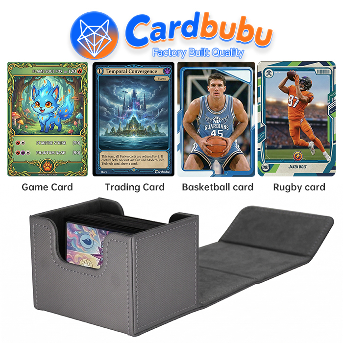 Velvet Lining Leather Playing Card Box For Trading Card MTG Yugioh Commander