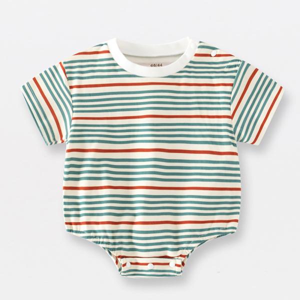 Wholesale Newborn Striped Cotton Baby Romper Custom Unisex Baby Bodysuits