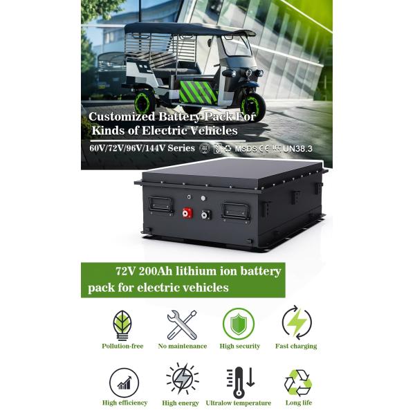 Waterproof Lithium Golf Cart Batteries 48v 72v 150ah 200ah Oem