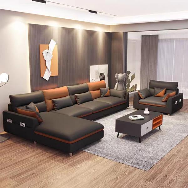 Hotel Living Room Modern Luxury Leather Sofa Sophisticated Craftsman