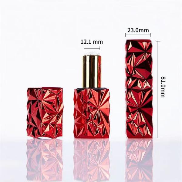 16.5*120.35mm Crease Electroplating 5g Pretty Lipstick Tube Container for Makeup