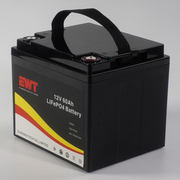 Bateria recarregável 12v 60ah 768wh lifepo4 para scooter E-bike Golf car