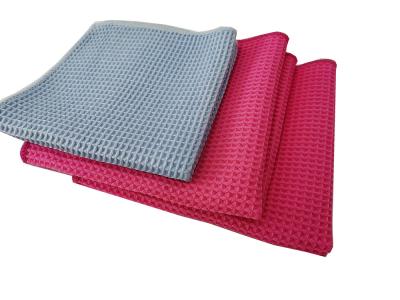 Limpando cuidados com o carro de Microfiber do waffle para a toalha de secagem de aço inoxidável do carro dos dispositivos