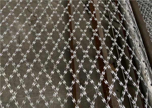 Hot Dipped Galvanized Welded BTO18 Razor Wire Mesh 100mm*100mm Aperture