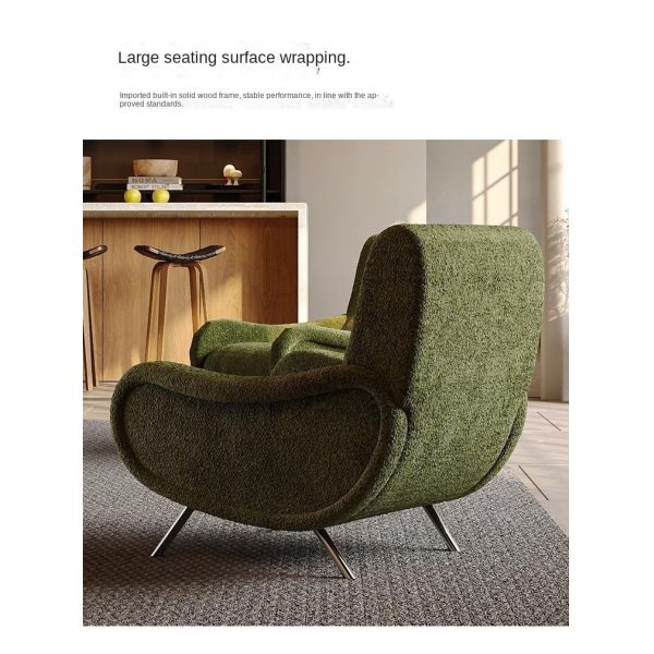Custom Modern Style Single Sofa Chair Leisure Designer Lounge Chair Lazy Recliner Backrest Armchair for Living Room