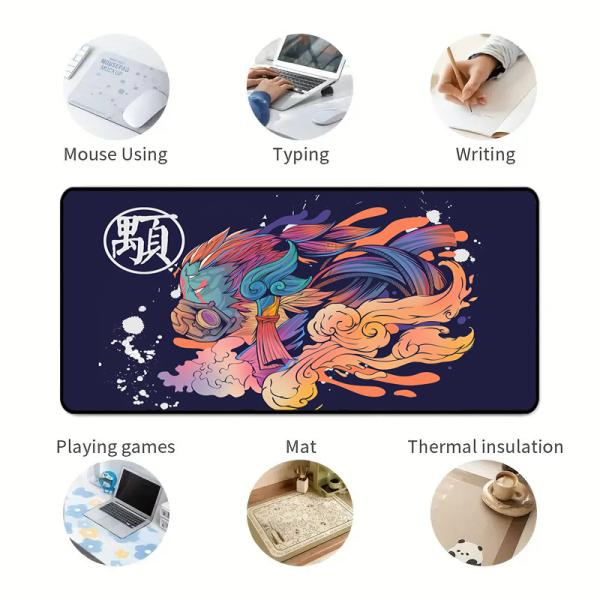 Large Anime Rubber Locking Edge Computer Mousepad with 100% Eco-friendly Material