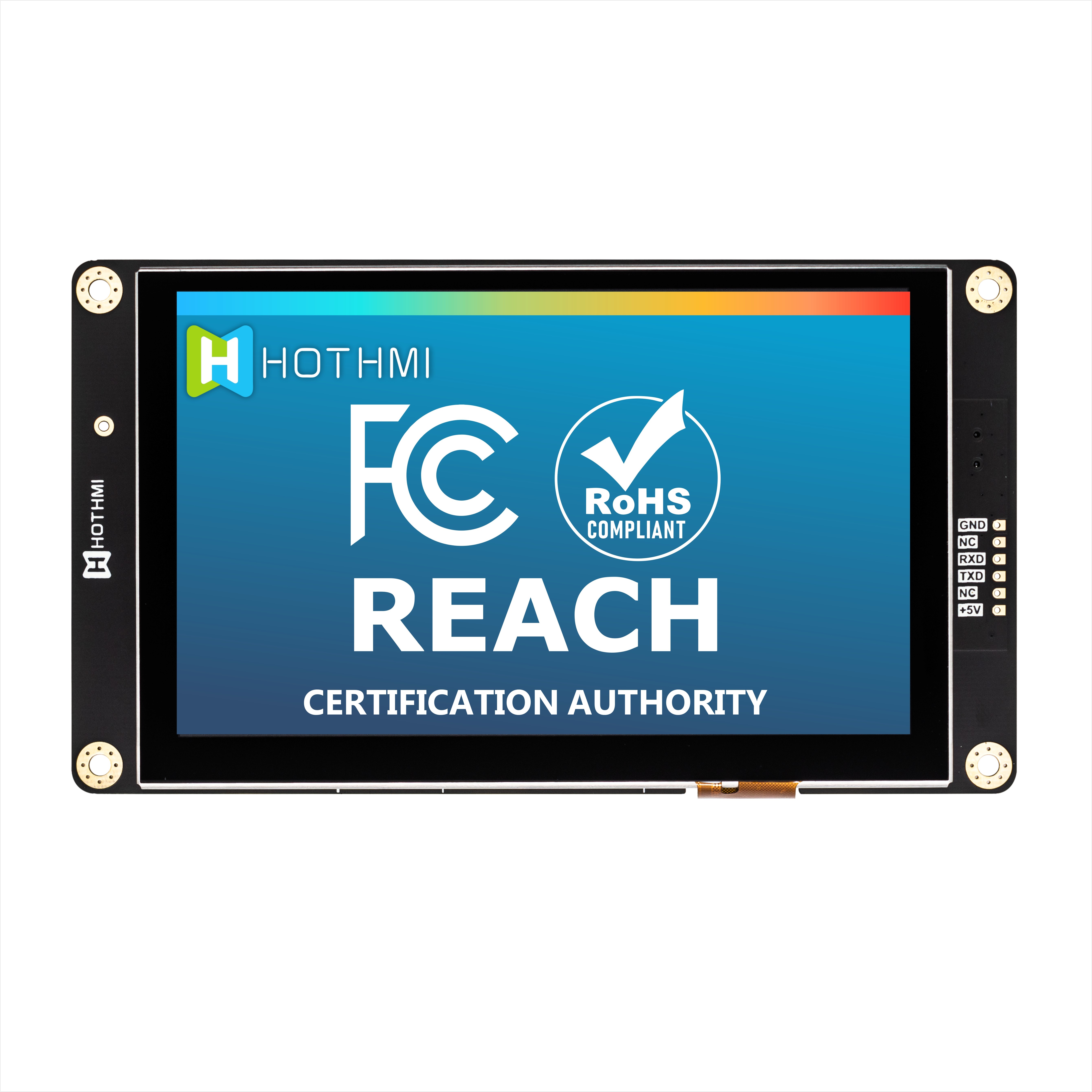 5 индикаторная панель модуля экрана 800x480 UART TFT LCD дюйма умная серийная с емкостным касанием