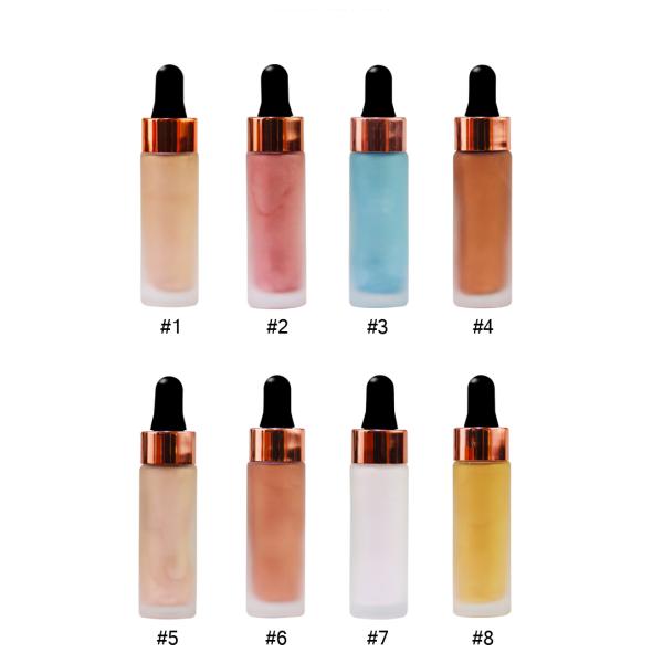 High Pigment Face Makeup Highlighter / Highlight Makeup Products 15ML Liquid Type