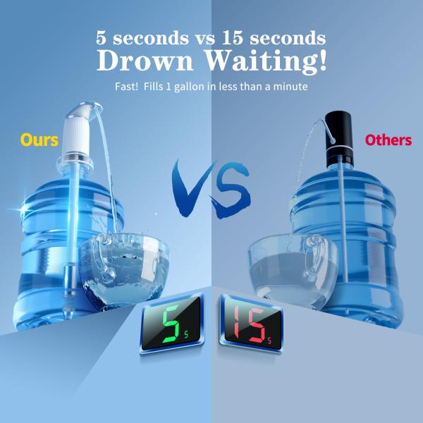 2025 New Arrival 3 Gallon Electric Drinking Portable Water Dispenser Universal USB Charging Water Bottle Pump