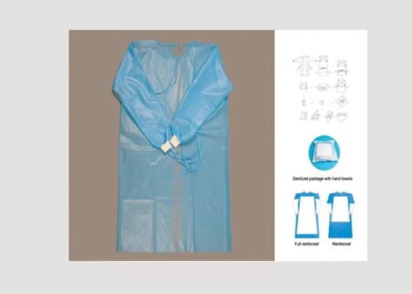 For Food / Electronic Anti Bacterial Disposable Surgical Gown Light Weight 35-60gsm