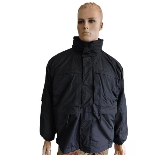 Stealth Black tactical Parka With Detachable Thermal Liner And Utility Pockets Tactical Jacket